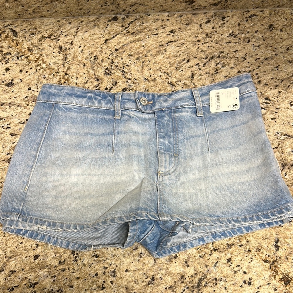 FP Movement by Free People Blue Jean Shorts Distressed Cut-Off